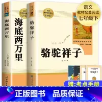 [必读2本]骆驼祥子+海底两万里 [正版]骆驼祥子和海底两万里共2册七年级下册必读课外书老师名著人民教育出版社原著老舍人