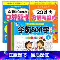 [10册]汉字描红+20以内口算题卡 [正版]学前800字幼儿园练字帖汉字描红本幼小衔接儿童字帖幼儿中班大班学前班幼升小