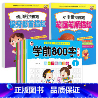 [10册]汉字描红+偏旁+笔划 [正版]学前800字幼儿园练字帖汉字描红本幼小衔接儿童字帖幼儿中班大班学前班幼升小练习簿