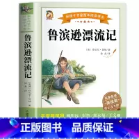 鲁滨逊漂流记 [正版]鲁滨逊漂流记原着完整版六年级下册必读的课外阅读书藉单本青少年版人教版鲁滨孙汉鲁冰逊漂游记历险记罗宾