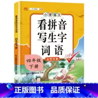 看拼音写生字词语四年级下册 四年级下 [正版]看拼音写词语四年级下册语文同步训练人教版小学生4四年级下学期看拼音写词语生