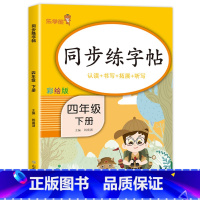 同步练字帖四年级下册 [正版]四年级下册语文同步字帖 练字帖人教版下 每日一练小学4年级练字本