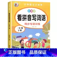 看拼音写词语 二年级下册 [正版]二年级下册看拼音写词语拼音拼读训练神器语文专项训练小学人教版生字注音拼读练习二年级下册