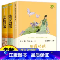 [3册]中国民间+欧洲民间+非洲民间故事 [正版]人教版 中国民间故事田螺姑娘五年级上册必读 中国民间故事精选 人民教育