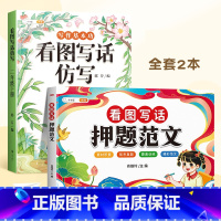 [仿写训练]押题范文+看图写话仿写上册 小学二年级 [正版]看图写话押题范文大全一年级二年级人教版每日一练作文素材专项训