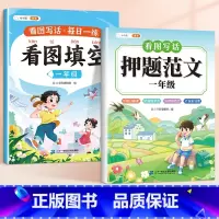 [一年级2本]押题范文+看图填空 小学通用 [正版]斗半匠 看图写话押题范文一年级二年级专项训练注音版看图填空素材积累范