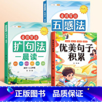 [好词好句]扩句法晨读+优美句子积累 小学通用 [正版]小学语文扩句法每日晨读看图写话一二三年级五感法写作文好词好句好段
