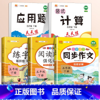 [特惠5本]字帖✚作文✚阅读✚计算✚应用题 五年级下 [正版]2024新版 五年级下册字帖 小学生同步练字帖练字每日一练