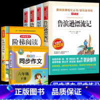 [全6册]六年级下册书目+同步作文+阅读理解 [正版]全套4册 鲁滨逊漂流记原着完整版六年级下册必读书目快乐读书吧课外书