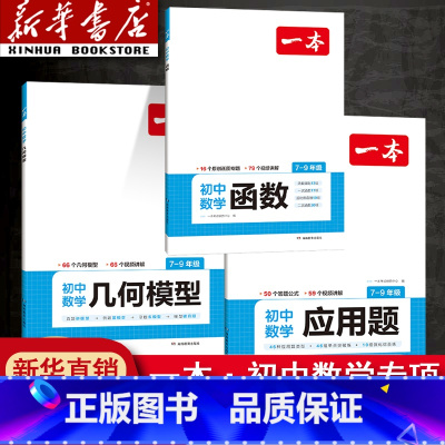 初中[数学专项3本]函数+几何+应用题 全国通用 [正版]2024初中数学几何模型数学函数应用题中考数学必刷题数学专项训