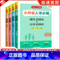 [全4册]小升初入学必刷全套 小学升初中 [正版]2023版小升初入学必刷题人教版语文数学英语专项训练现代文古诗文文言文