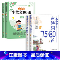 [4册]小散文100课+古诗词75+80首 小学通用 [正版]小学生小散文100课上下册小古文100课升级版小学语文经典