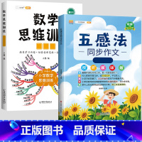 五感法同步作文 +数学思维训练(全一册) 小学二年级 [正版]斗半匠五感法写作文三到六年级同步作文全套小学语文一年级二年