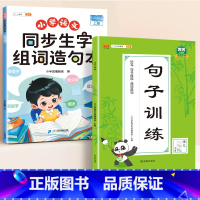 [ 专项训练]生字组词造句本+句子训练 二年级下 [正版]同步生字组词造句本一年级二年级三下册上册人教版小学语文基础知识