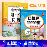 [2本]口算题+看拼音写词语 五年级上 [正版]口算题卡天天练每天100道一年级二年级三四五六年级上册下册数学口算同步思