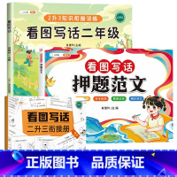 [升学衔接]押题范文+看图写话衔接训练 小学一年级 [正版]看图写话押题范文一年级二年级人教版下册上册每日一练作文素材专