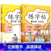 练字帖上册+下册 一年级上 [正版]一年级字帖练字 一年级上册下册语文同步练字帖每日一练人教版小学笔划笔顺拼音生字识字表
