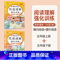 [上册+下册]阅读理解 五年级上 [正版]阅读理解专项训练书小学五年级下册上册语文英语每日一练人教版5下课内课外文言文小