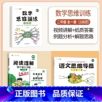 数学思维训练+阅读真题100篇+语文思维导图 二年级上 [正版]数学思维训练二年级上册下册小学数学奥数举一反三专项训练人