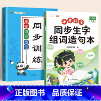 [2本]生字组词造句本+生字组词造句练习 二年级上 [正版]二年级上册同步生字组词造句拓展训练阅读本小学生2学期语文书人