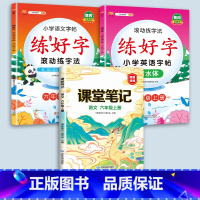 6上字帖+课堂笔记 [正版]二年级上册练字帖小学生一年级三四五六年级练好字语文同步练字本衡水体英语滚动练字法人教版每日一