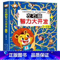 左右脑智力大开发5~6岁游戏书 [正版]左右脑智力大开发全脑思维逻辑训练书2-3-6岁儿童黄金期贴纸专注力训练幼儿启蒙绘