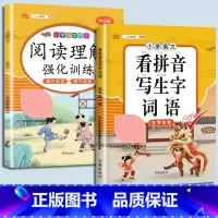 阅读理解+看拼音写词语 五年级上 [正版]2023新版小学五年级上册语文数学同步训练全套人教版阅读理解专项训练书看拼音写