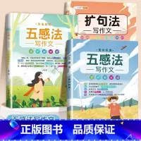 [3本]五感法写作文2本+扩句法写作文 小学通用 [正版]抖音同款 2023新版五感法写作文三到六年级同步作文小学生写作