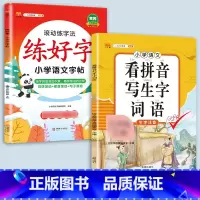 [语文字帖 ]+看拼音写生字词语 一年级上 [正版]衡水体英语字帖练字一年级二年级三四五六上册下册小学生笔画笔顺练字帖每