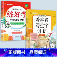 [语文字帖 ]+看拼音写生字词语 六年级下 [正版]衡水体英语字帖练字一年级二年级三四五六上册下册小学生笔画笔顺练字帖每