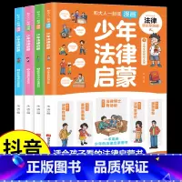 [抖音同款]漫画少年法律启蒙 全4册 [正版]漫画版少年法律启蒙全套4册 给孩子的第一本儿童法律启蒙书儿童版民法典入门注