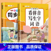 [2本]同步作文+看拼音写词语 五年级上 [正版]2023新版五年级上册同步作文人教版5年级上小学语文课外书五上小学生作