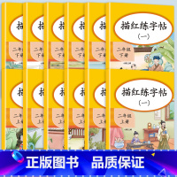 描红练字帖[全6本] 二年级上 [正版]二年级上册专项训练语文数学全套同步练习人教版课外强化练习题看图写话句子角的认识时