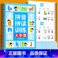 [拼音启蒙]拼音拼读训练大字版 [正版]拼音拼读训练大字版幼小衔接专项训练一年级每日一练幼儿早教启蒙学前汉语拼音卡片全套