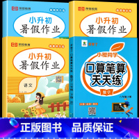 [下册]口算笔算+小升初暑假作业 小学六年级 [正版]六年级上册下册口算题卡人教版横式竖式计算题强化训练小学生6上口算心