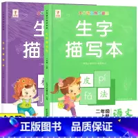 [上册+下册]生字描红本 小学二年级 [正版]二年级下册生字描红本语文同步字帖练字帖人教版小学生2下写字课课练生字抄写本