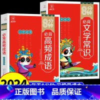 [全套2册]8分钟高频成语+文学常识 小学通用 [正版]8分钟必背高频成语小学一二三四五六年级上下册成语积累大全训练小学