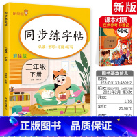 二下 语文 [正版]小学生练字帖每日一练一年级上册二年级下册三四五六年级语文同步练字帖人教版 控笔训练硬笔书法每日一练