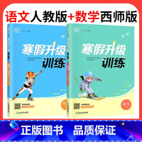 ❤❤[2本]语文人教版+数学西师版 小学六年级 [正版]2024寒假升级训练一二三年级四年级五年级六年级上册下册语文数学