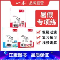 RJ[阅读+口算+字帖]一升二 小学通用 [正版]暑假阅读口算练字帖一升二升三升四暑假衔接语文数学英语暑假作业人教 二