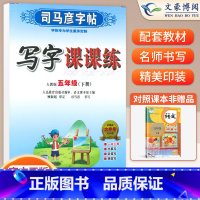 五年级下语文 [正版]小学生写字课课练一 二年级三 四 五 六年级上下册语文英语同步字帖人教版楷书生字练字帖钢笔临摹描红