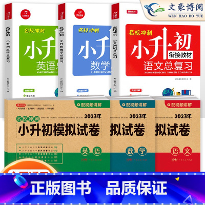 模拟试卷+总复习 语数英 6册 小学升初中 [正版]小升初真题卷模拟试卷人教版语文数学英语小升初系统总复习必刷题六年级下