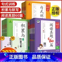 [3本套]阅读真题+积累与默写+句式训练[上册] 小学一年级 [正版]53基础练积累与默写小学语文阅读真题60篇每日一篇