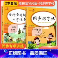 [一年级上]看拼音+字帖(2本) 小学一年级 [正版]看拼音写词语一年级下册 二六年级四五三年级上下册拼音练习册人教版语