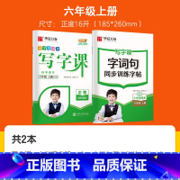 [全2本]六上 写字课+字词句 [正版]字帖写字课一二三四五六年级上册下册 下上语文英语同步练字帖一年级字帖练字小学生写