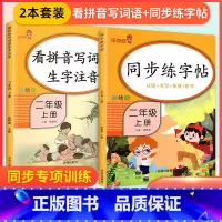 [二年级上]看拼音+字帖(2本) 小学一年级 [正版]看拼音写词语一年级下册 二六年级四五三年级上下册拼音练习册人教版语