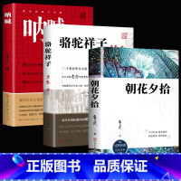 [全套3本]鲁迅老舍经典作品集 [正版]朝花夕拾鲁迅原著七年级上册必读课外书老师初一上册人教版初中生阅读名著人民文学出版