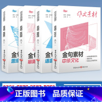 [4本金句素材]文化+审美+思维+语言 高中通用 作文素材 [正版]2024版高中作文素材新高考版语文满分作文书春夏秋冬