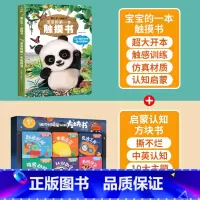 触摸书+撕不烂启蒙认知方块书 [正版]宝宝的第一本触摸书 婴儿书早教益智玩具0到2-3岁绘本1岁半立体书地板书本撕不烂立