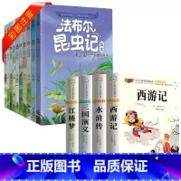 [全14册]四大名著+法布尔昆虫记 [正版]四大名著小学生版注音版全套 西游记三国演义水浒传红楼梦原著儿童版带拼音青少年